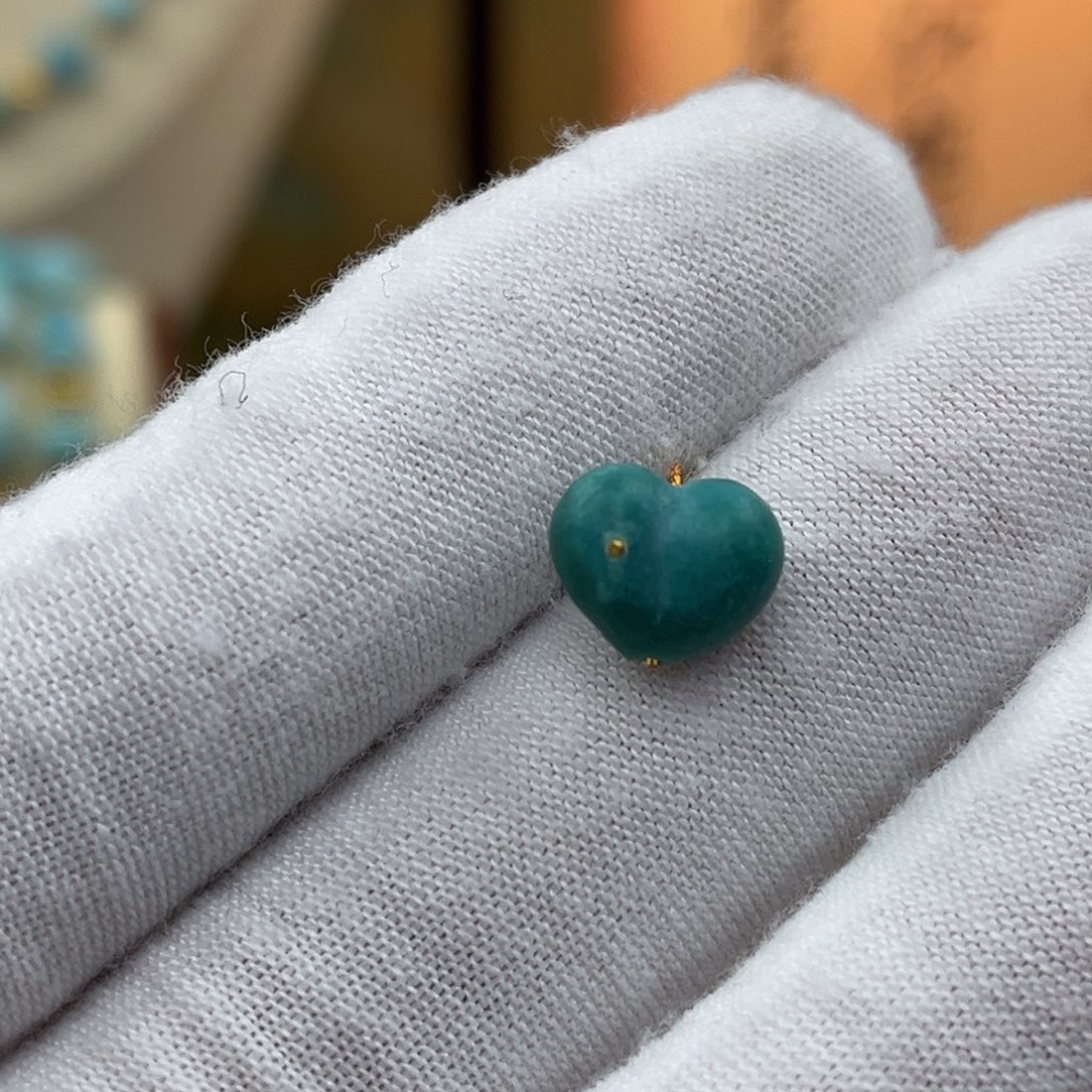 绿松石未镶嵌爱心编号110