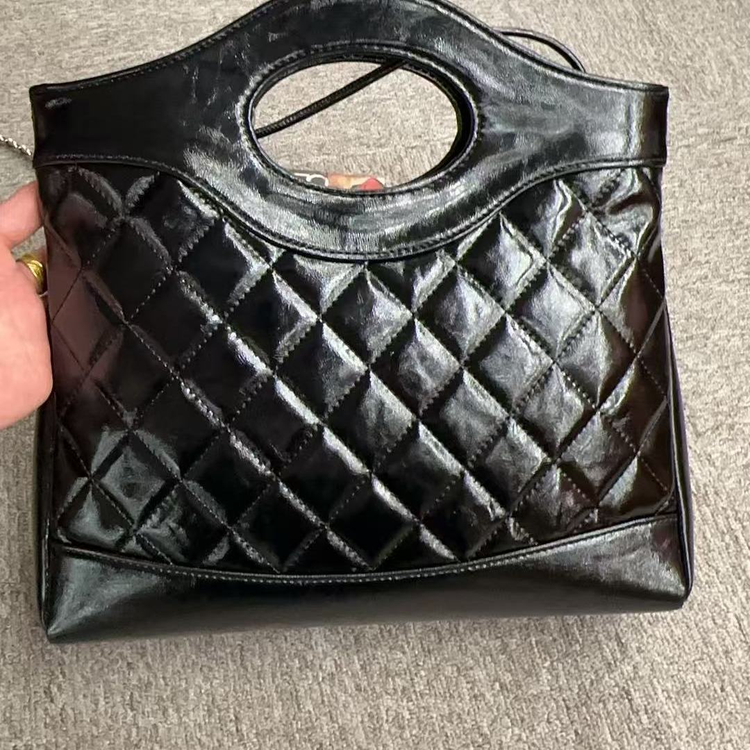 2025新款真皮女包前袋子黑色6607黑色311