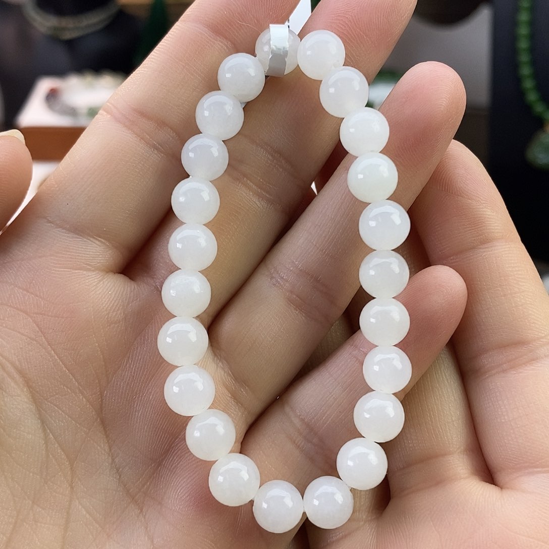 和田玉手串卡8未镶嵌