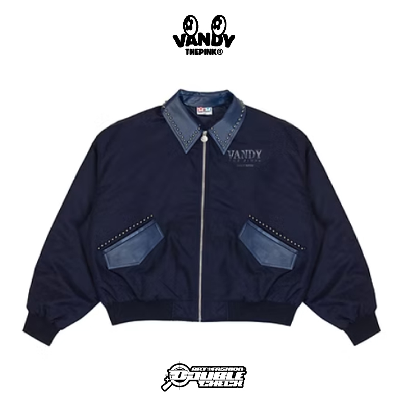 【DoubleCheck】VANDYTHEPINK Nylon Bomber Jacket铆钉飞行员夹克