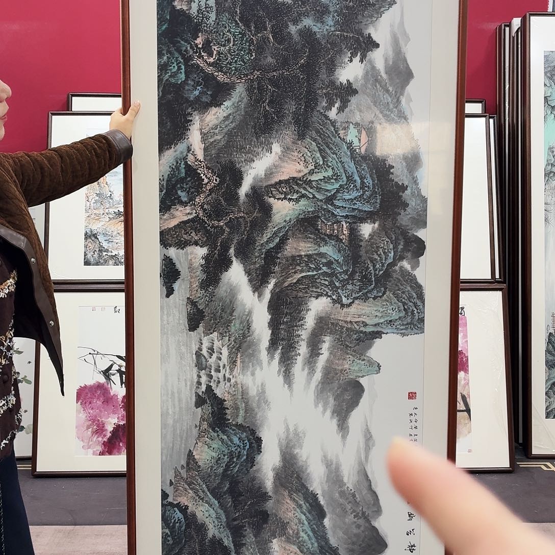 国画手绘作品210-80尺寸