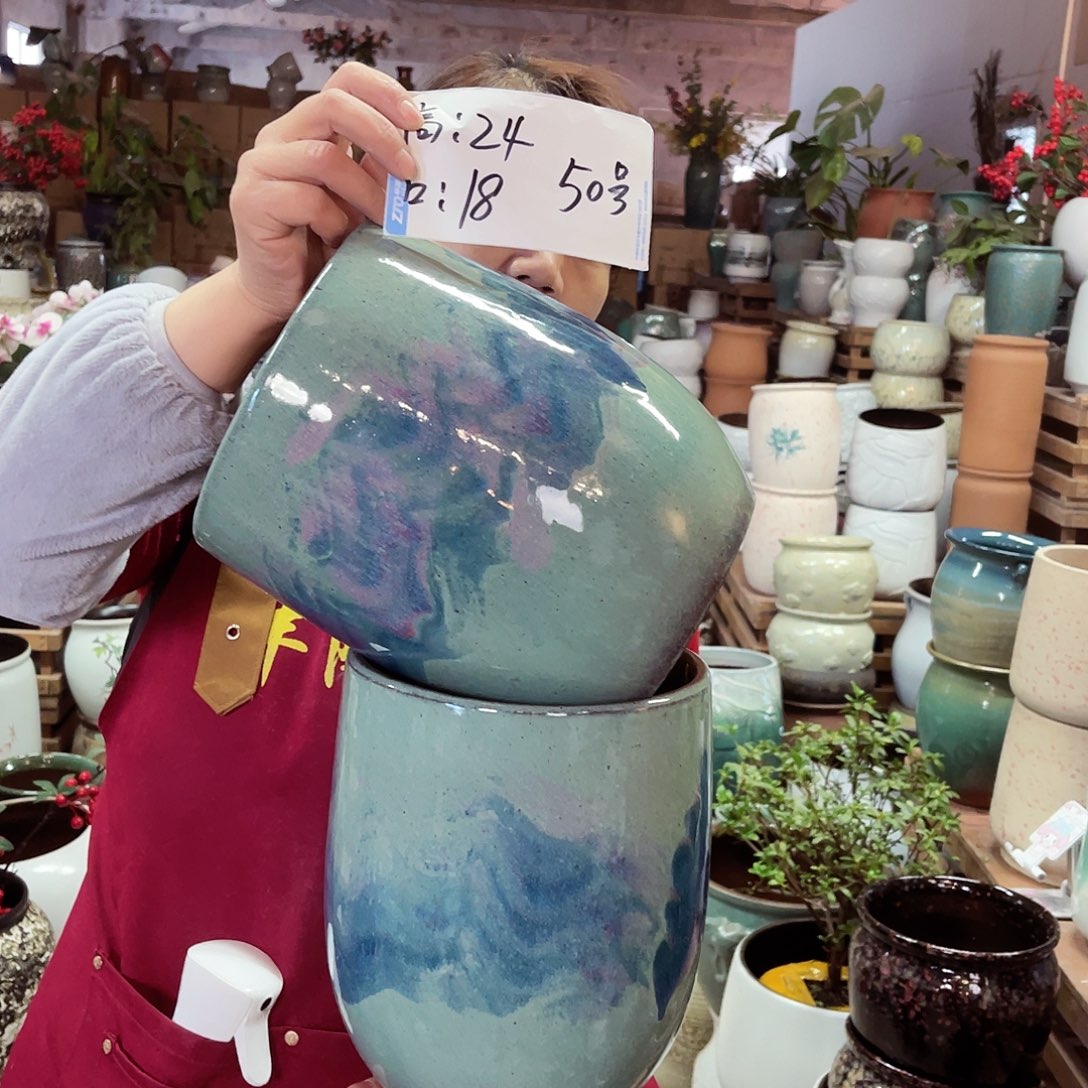 紫砂花盆高度24口径18