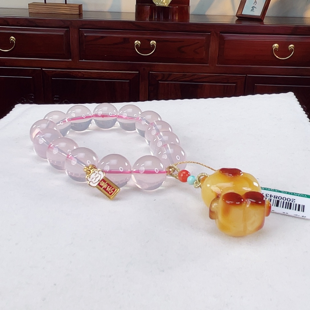 水晶手链18K金镶嵌水晶14