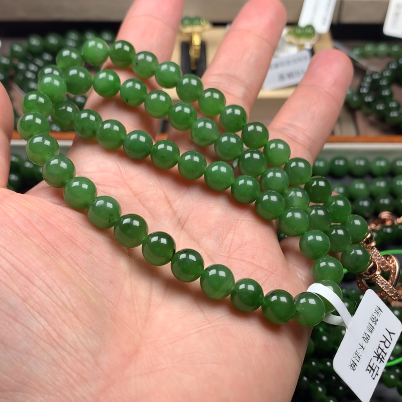 【闪购商品】和田玉（碧玉）颈饰未镶嵌喵**喵8m m