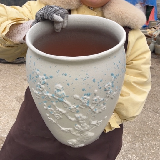 红陶口24高37瑕疵