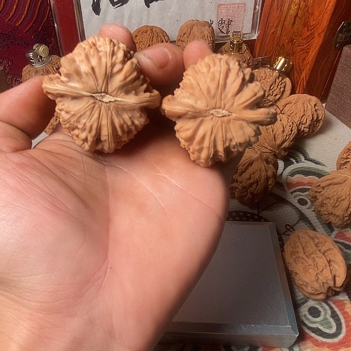 文玩核桃吊坠白狮子45尺