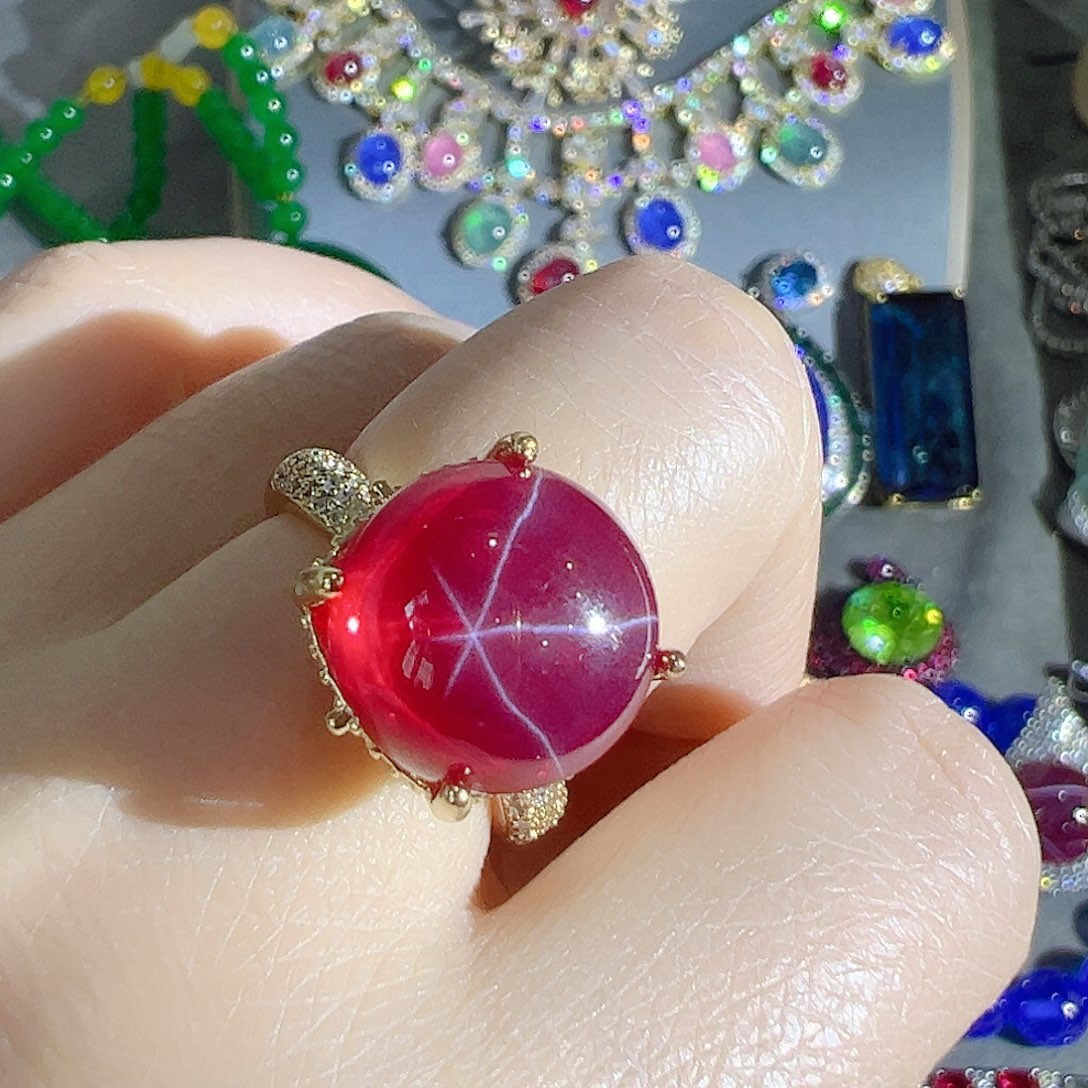 花岗石钨合金红色蓝色吊坠