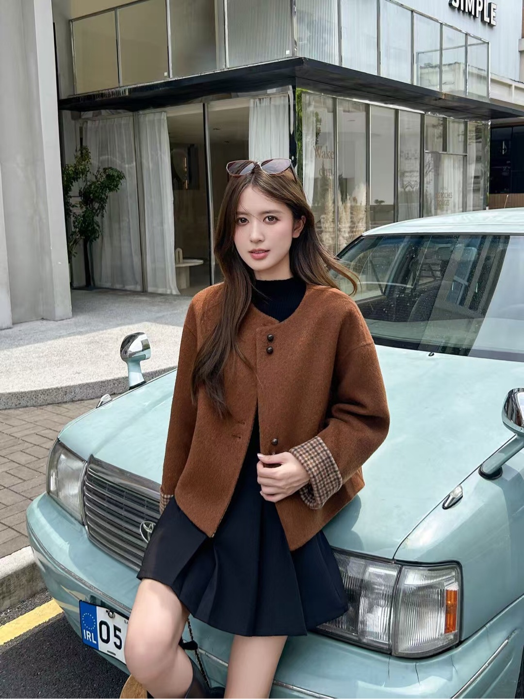 [ W i F i ]9623高端双面绒短款百搭显瘦减龄羊毛外套（衣长56-58）