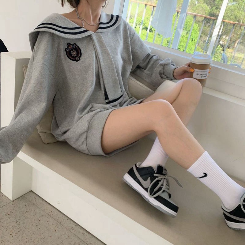 YBN6533秋装新款女装时尚洋气轻熟风气质女神范慵懒风宽松卫衣女