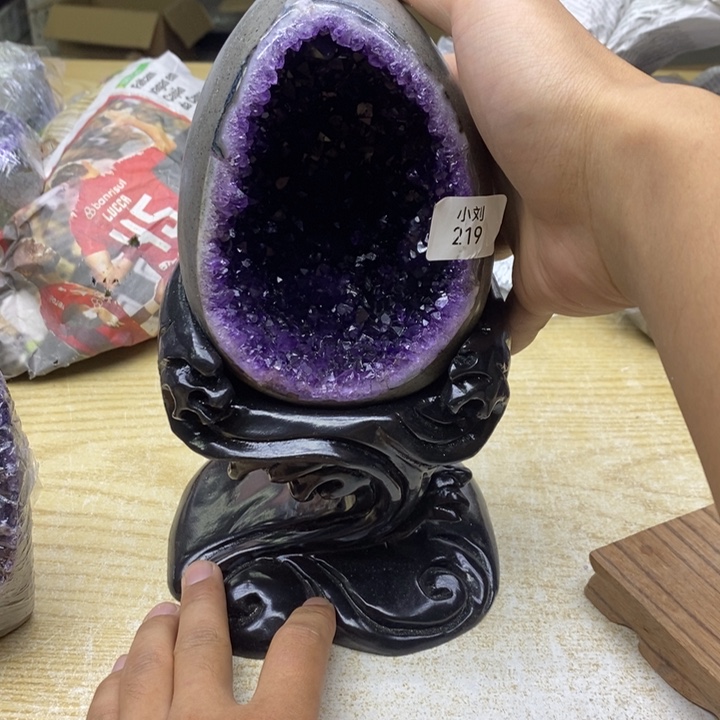 未镶嵌紫晶大型摆件（非配饰）莉****猫