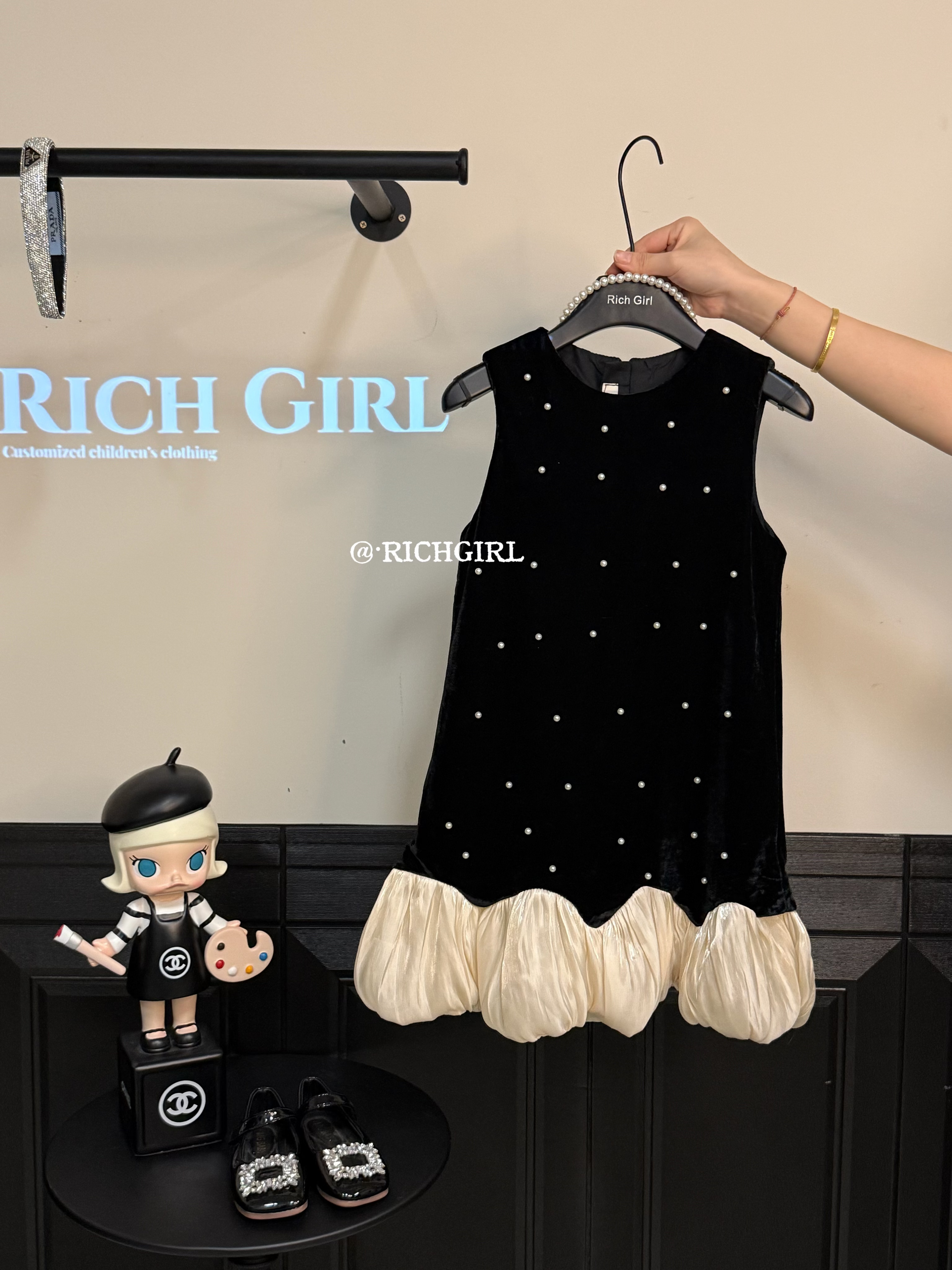 现货【Richgirl定制】星空缀梦·女宝丝绒连衣裙