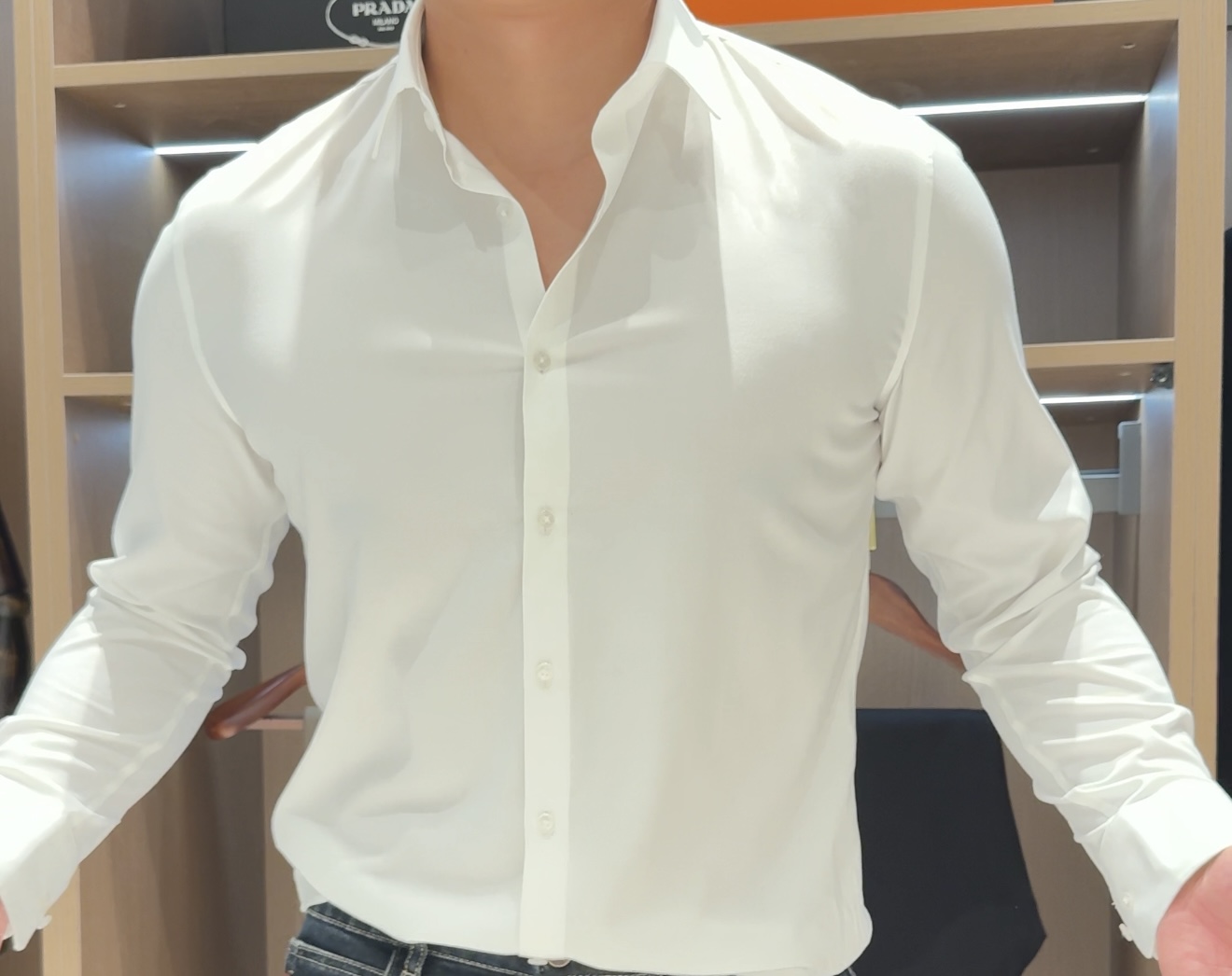 长袖男商务休闲修身长袖衬衫修身潮流帅气商务