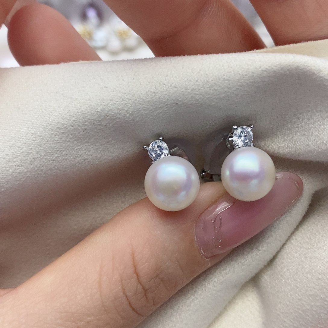 【闪购商品】淡水珍珠耳饰未镶嵌耳夹