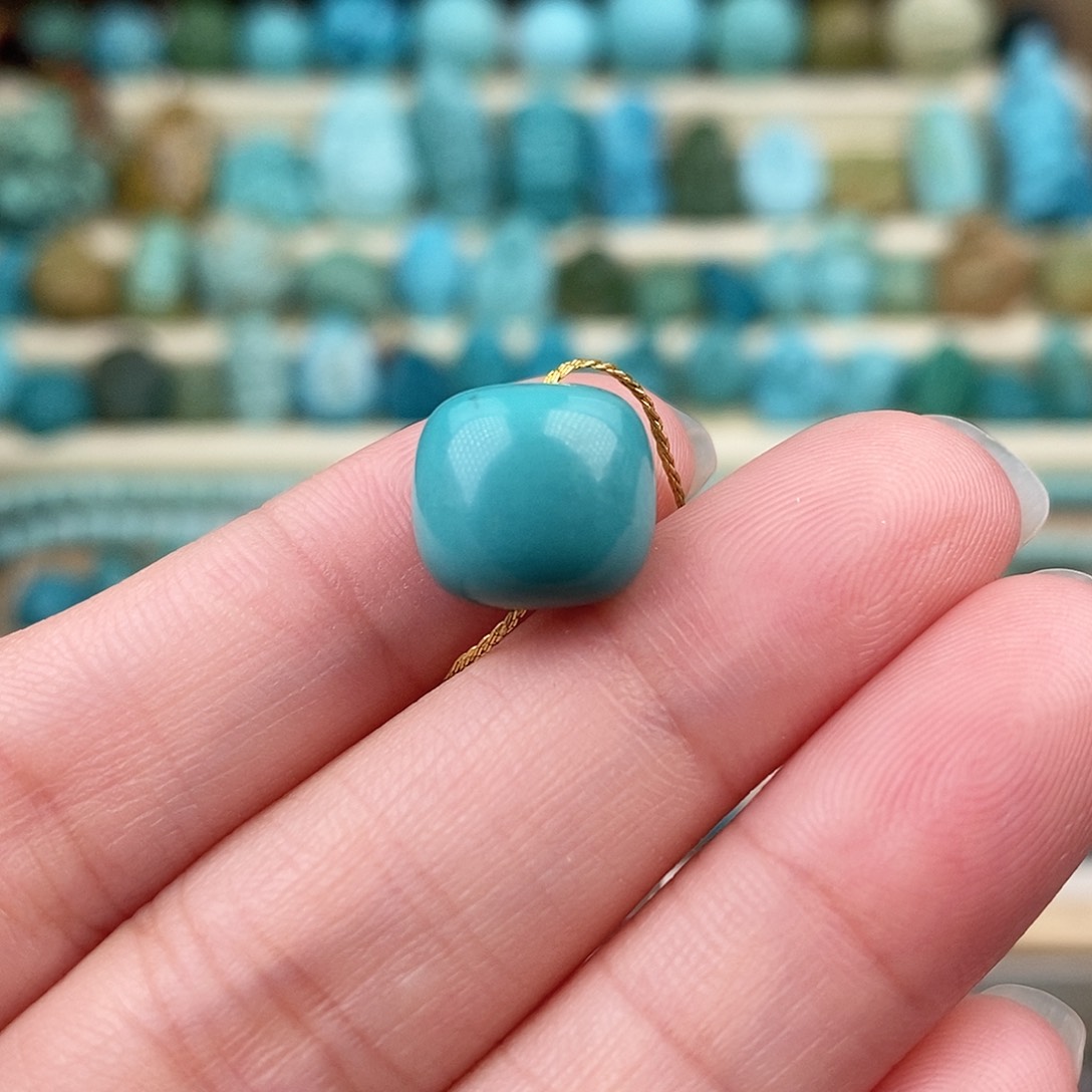 未镶嵌绿松石珠宝奇石11.5*10.5