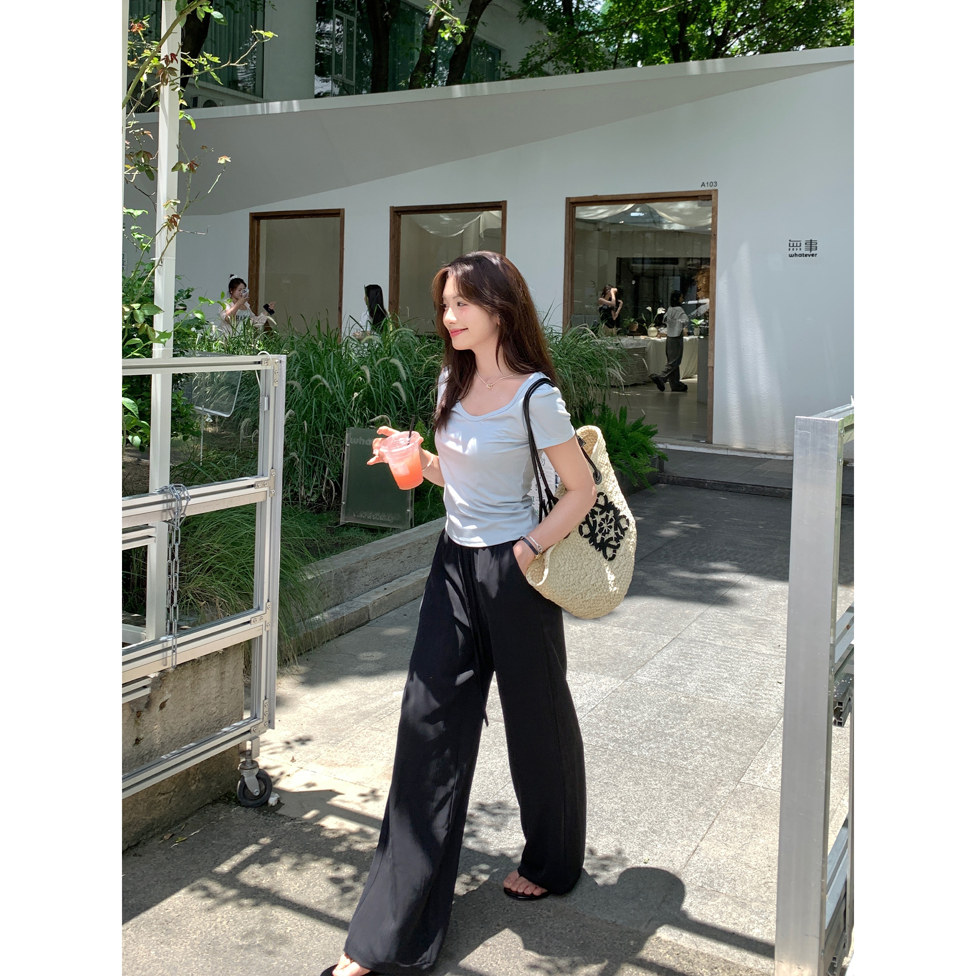 切糕自制【凉凉裤】小个子夏超薄云朵垂感冰凉舒服百搭直筒休闲裤