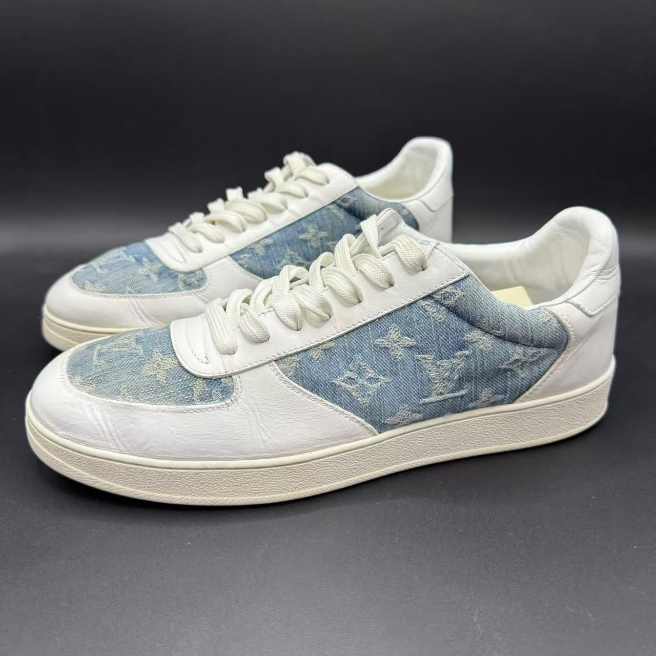【聚星优选】LouisVuitton/路易威登男士白色牛仔板鞋42码lo134s