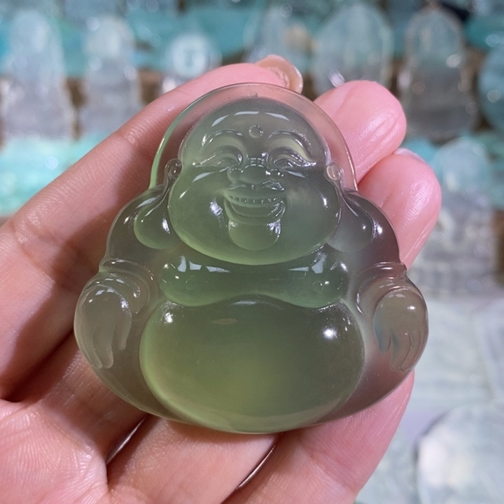 岫玉吊坠未镶嵌宇*卍吊坠