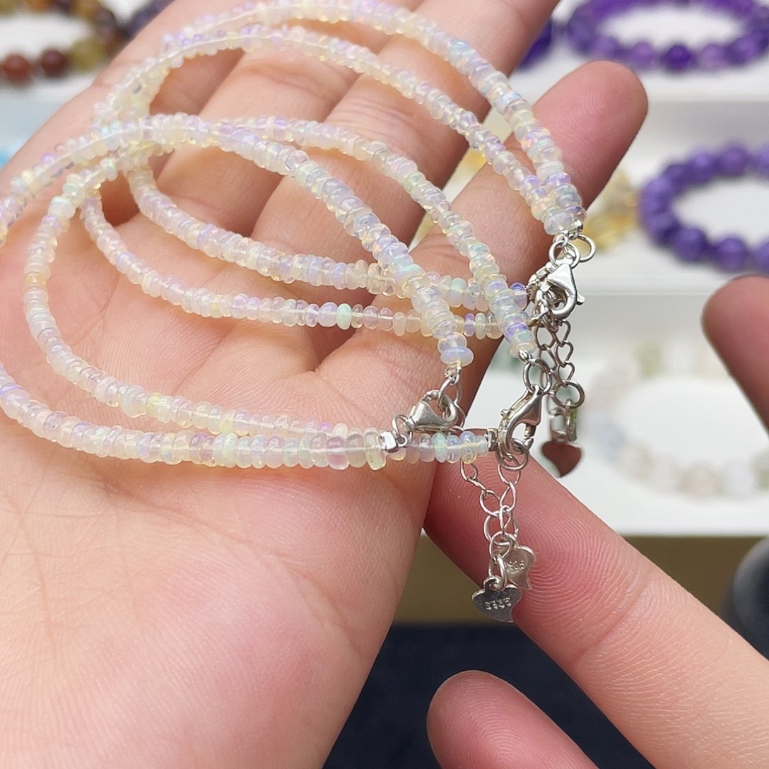 水晶手链未镶嵌欧泊4多样性任发其一