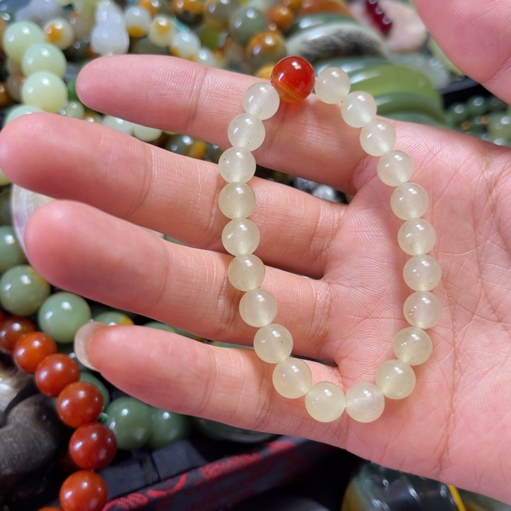 未镶嵌蛇纹石玉手链