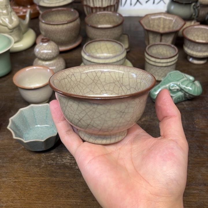 蒋加宝 传世哥窑 压手杯