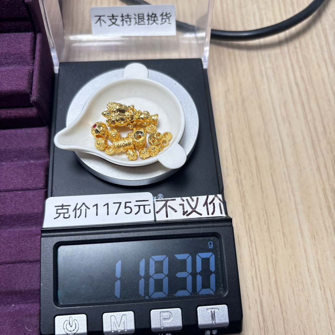 足金999 黄金工艺品四面佛六字箴言等11.83g亦