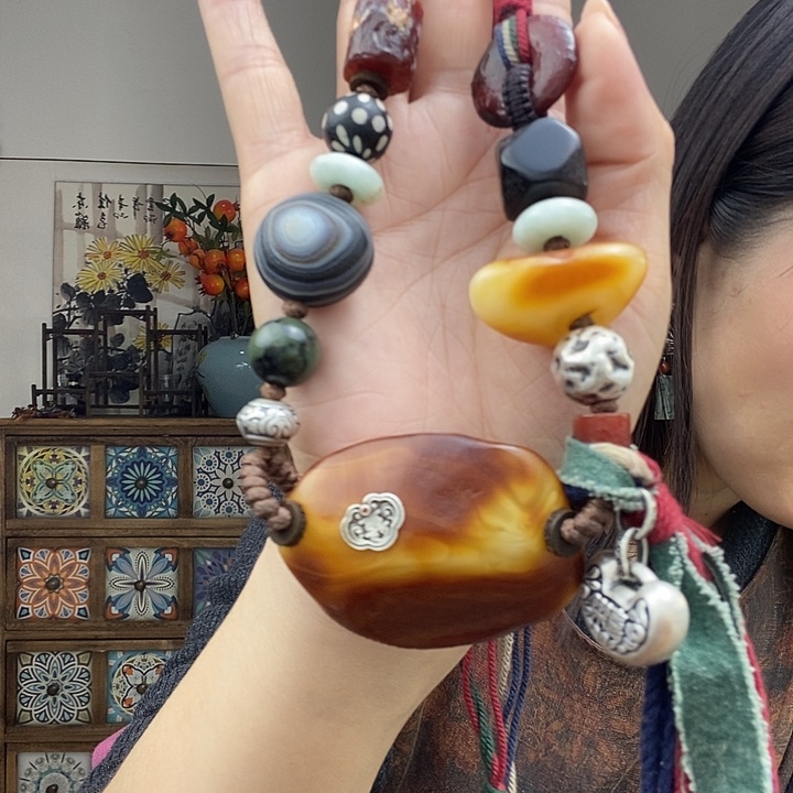 未镶嵌蜜蜡项链项链