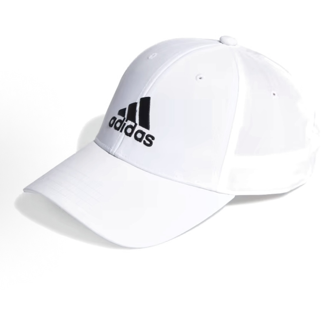 adidas 刺绣徽标平纹布 鸭舌帽 男女同款情侣款 白色II3552