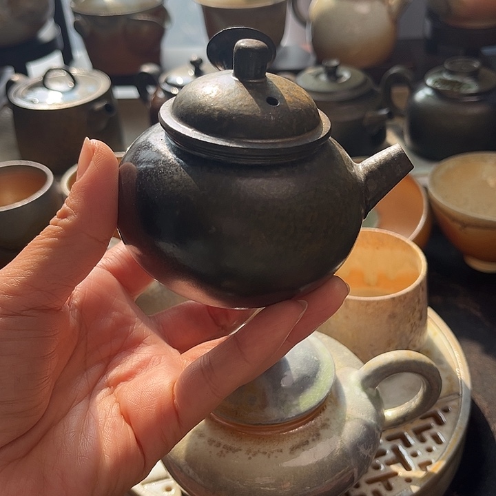 ****米茶盏柴烧茶具柴烧茶具