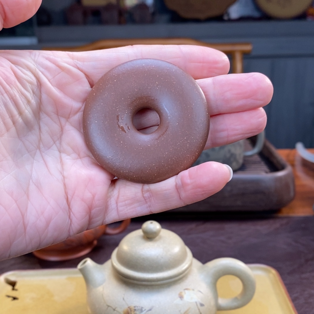 蛐***蛐紫砂茶宠平安扣盖置