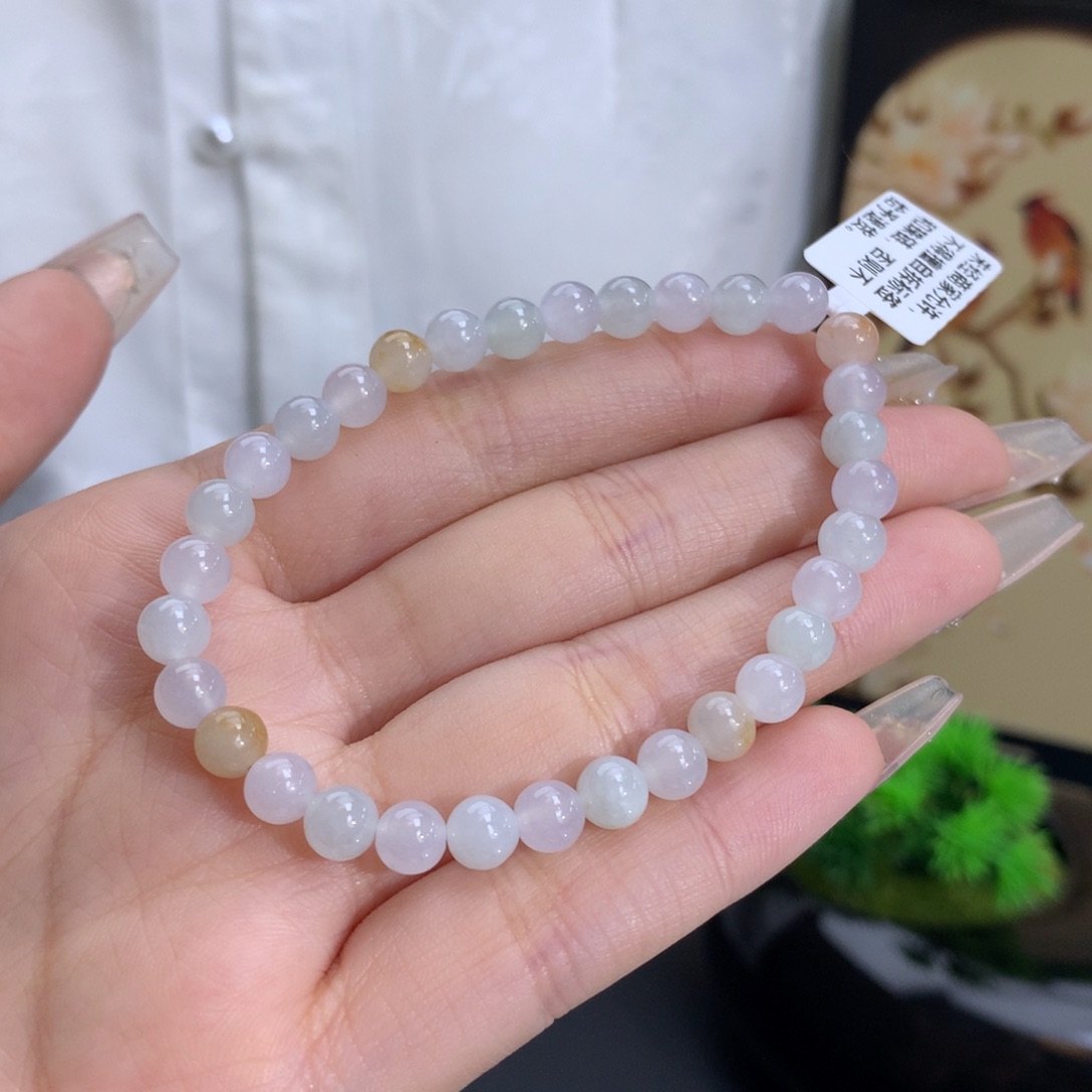 翡翠颈饰未镶嵌卡5.9冰润马卡龙