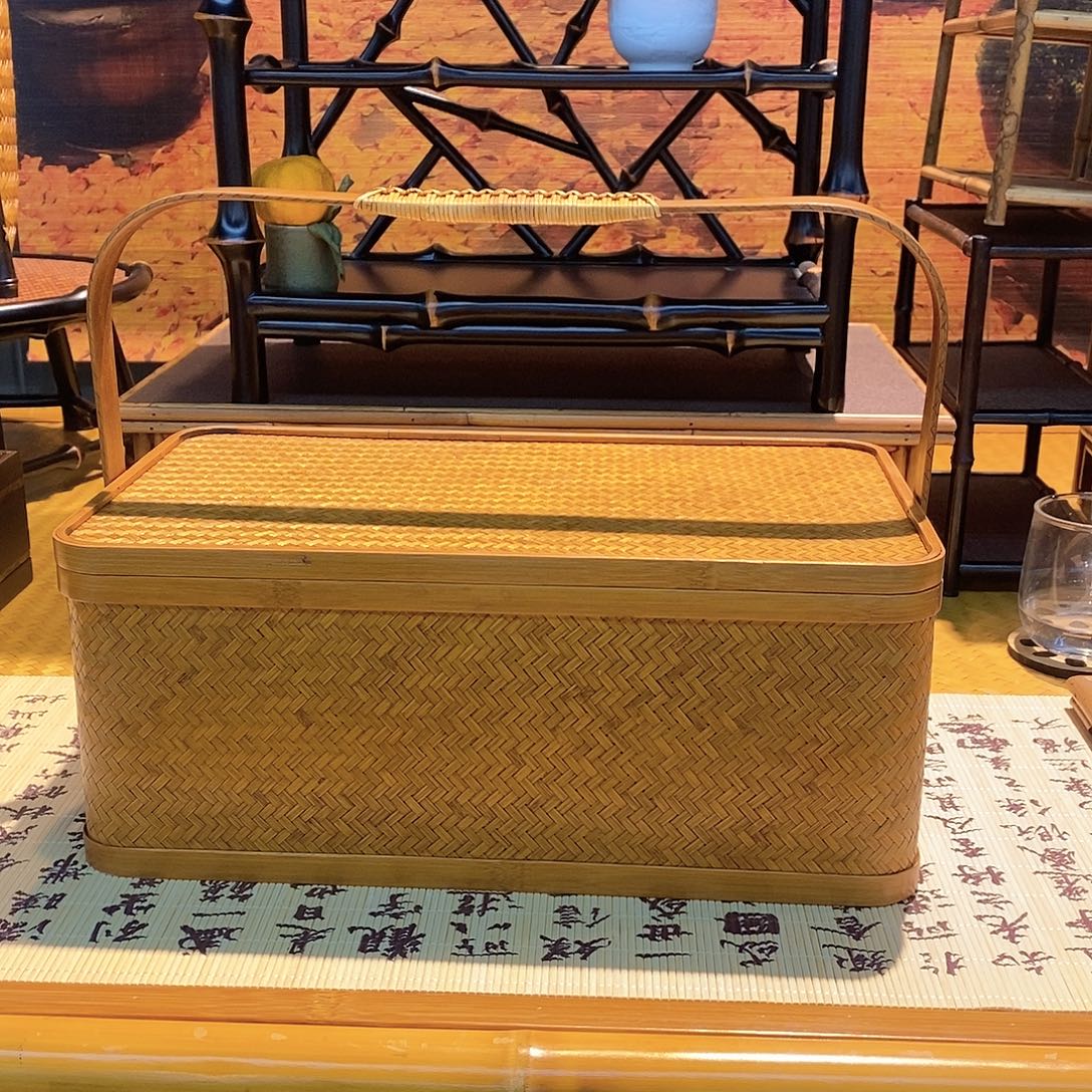 提箱茶棚提箱子，竹