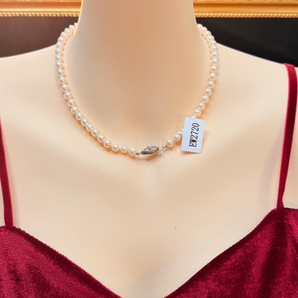 【六六中古】孤品天然海水珍珠项链ew2720链长40珠子6-6.5