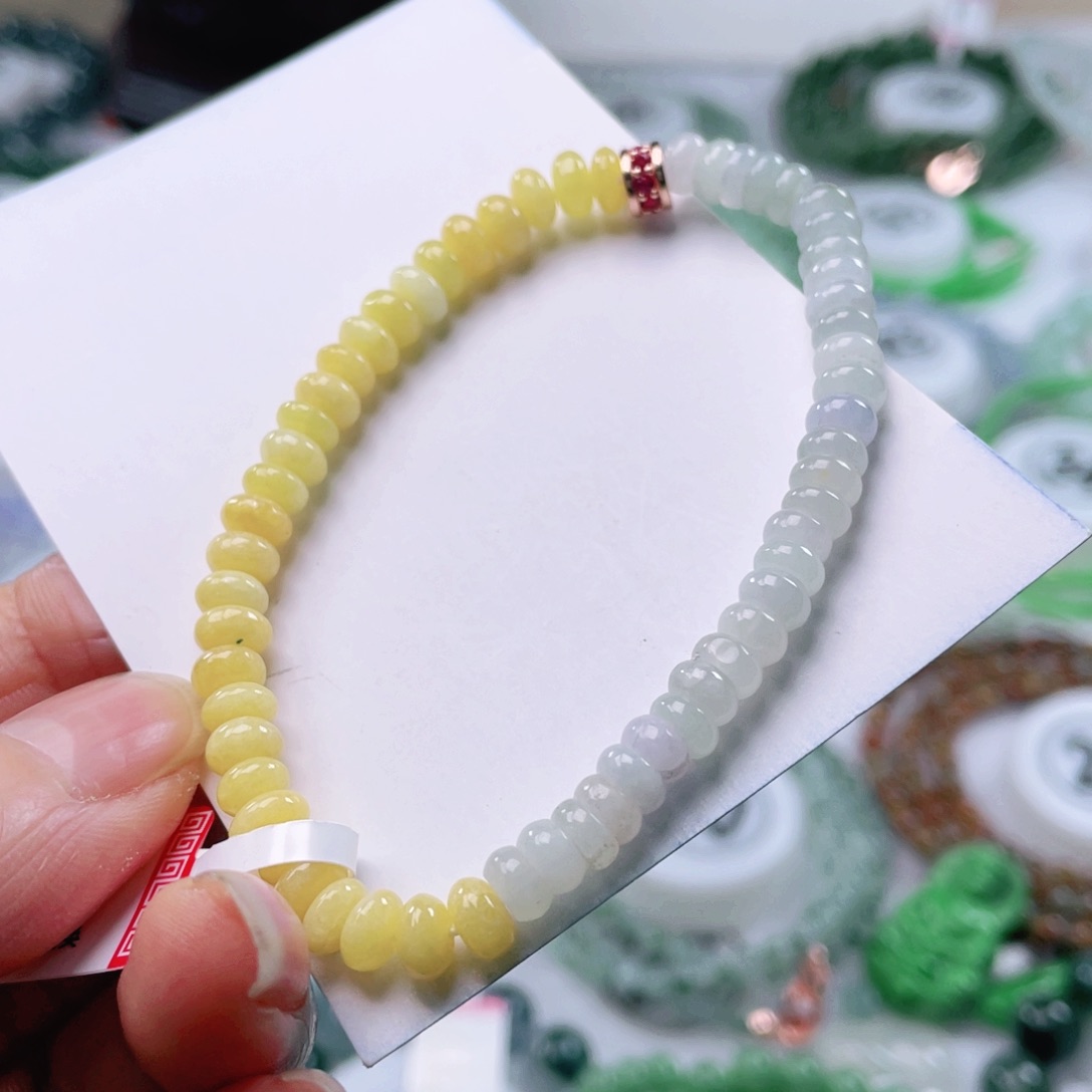 翡翠手链未镶嵌天然翡翠手串5.7mm