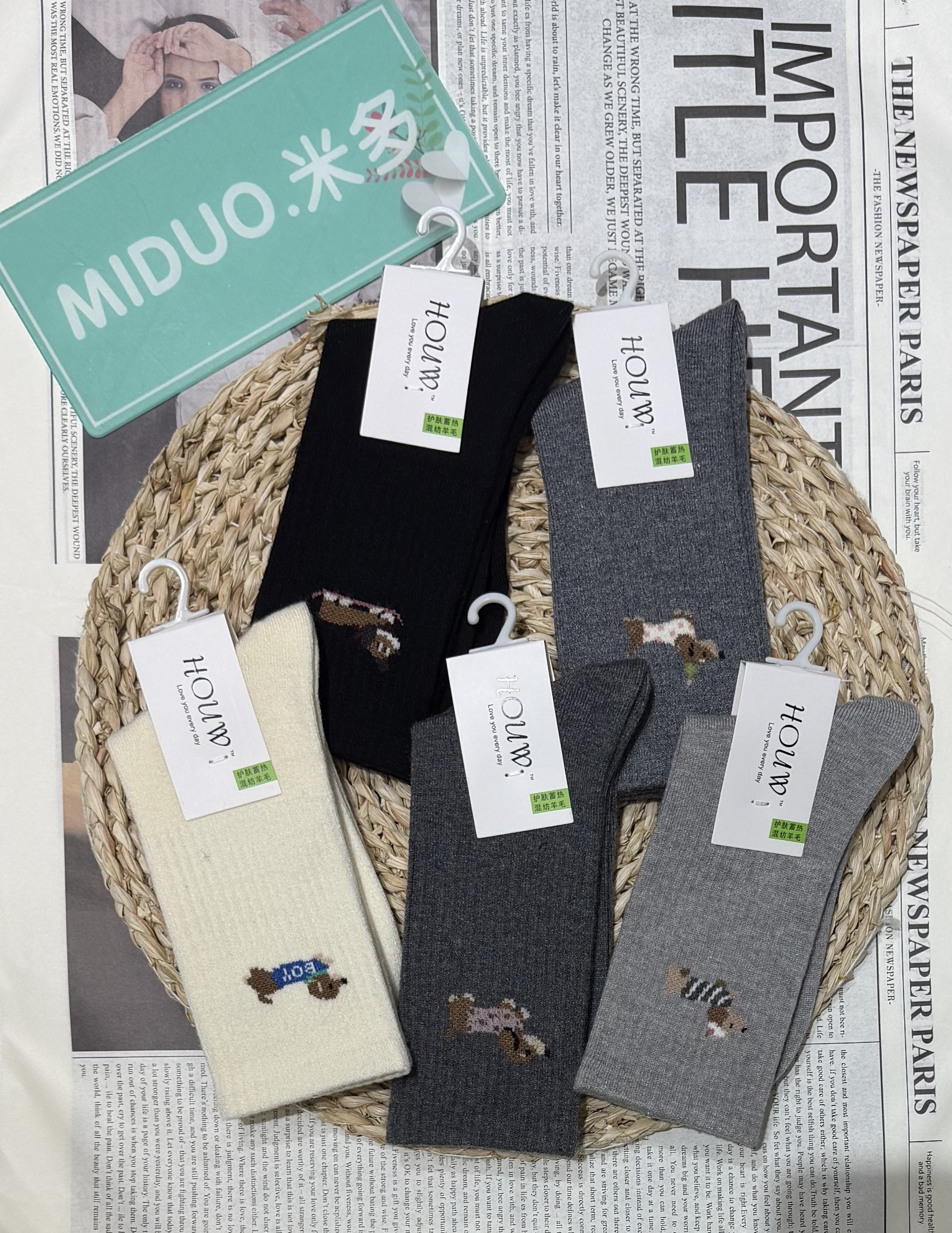 【MIDUO米多】（腊肠狗袜子）女士袜子
