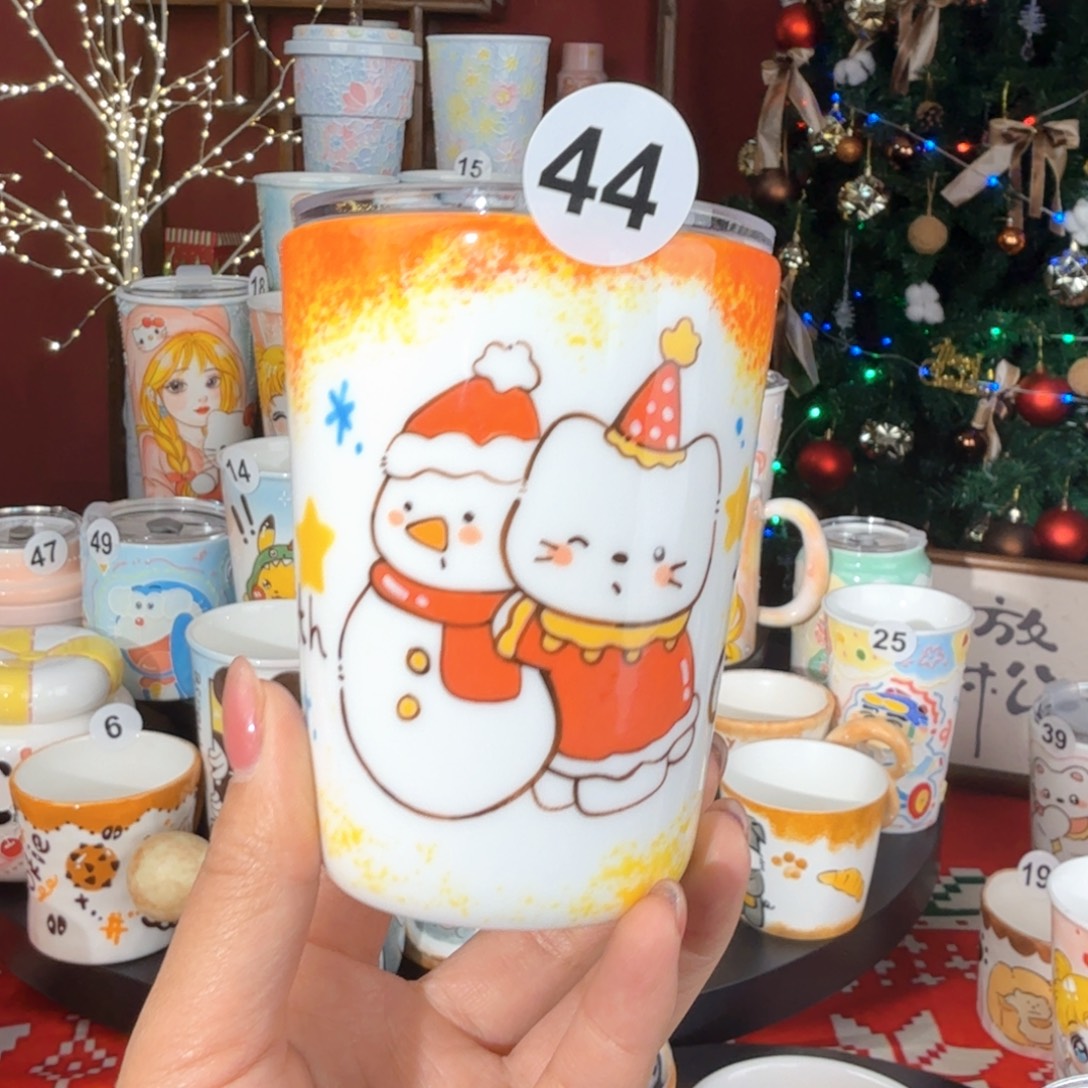 陶景德镇手绘高温釉下彩玉泥