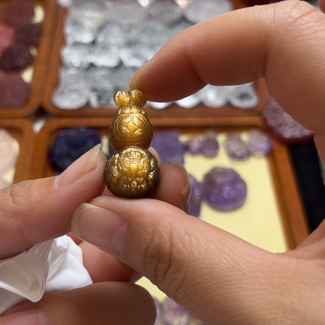 颈饰银S925镶嵌水晶辰*儿金骨干葫芦