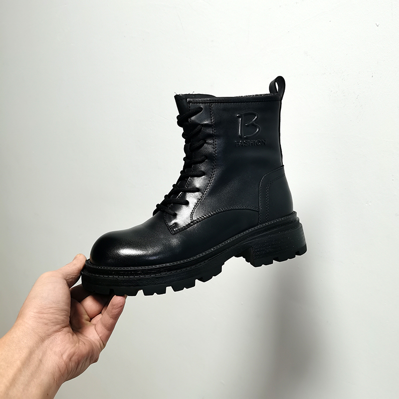 5225头层牛皮英伦风复古马丁靴真皮时尚加绒短靴女鞋