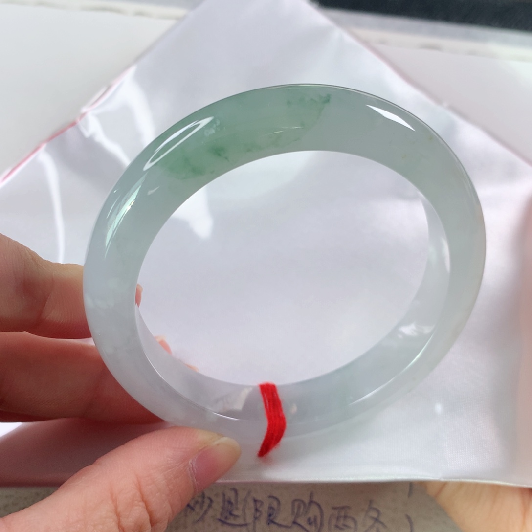 未镶嵌手镯翡翠冰飘花带雪花棉223