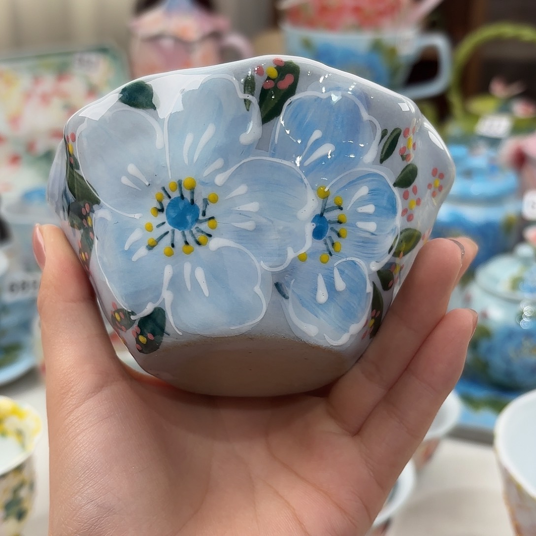 景德镇手绘高温釉下彩陶瓷茶具