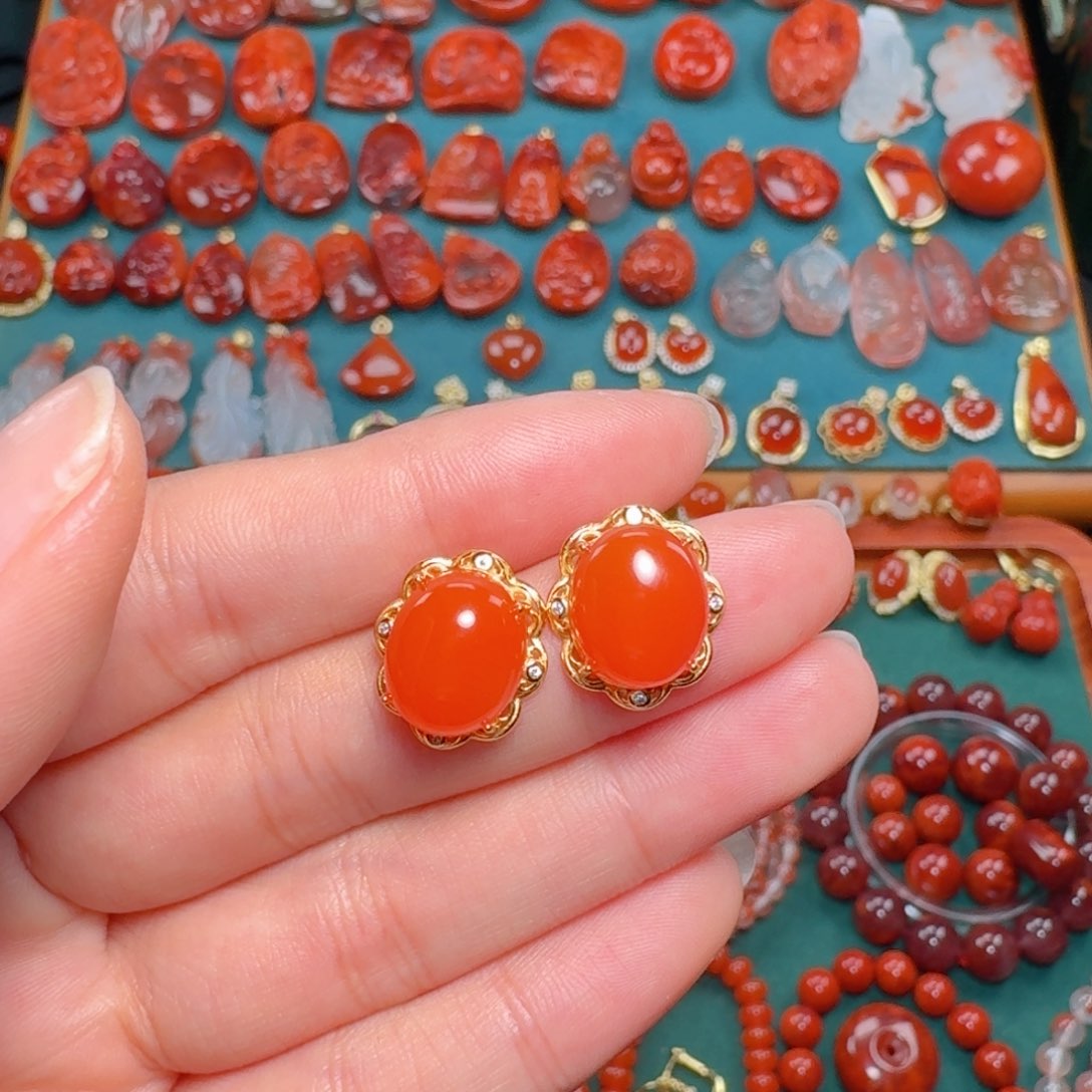 南红玛瑙南红银S925镶嵌