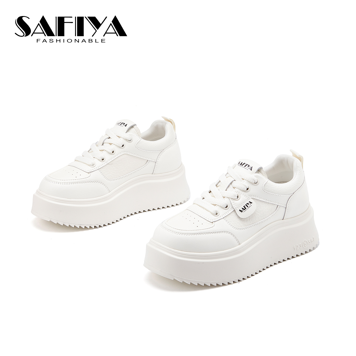 索菲娅Safiya2024冬季新款低帮圆头系带百搭时尚休闲鞋SF44112A40