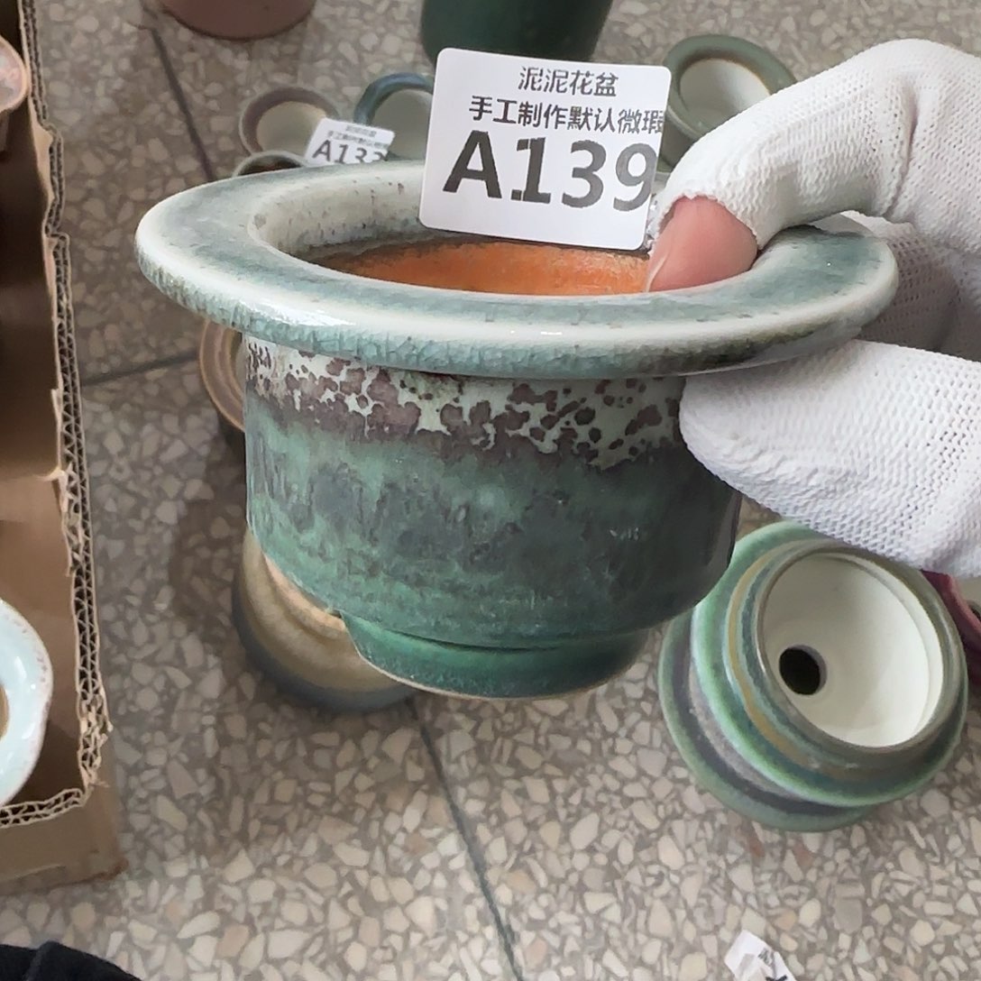 瓷片景德镇手工花盆默认微瑕