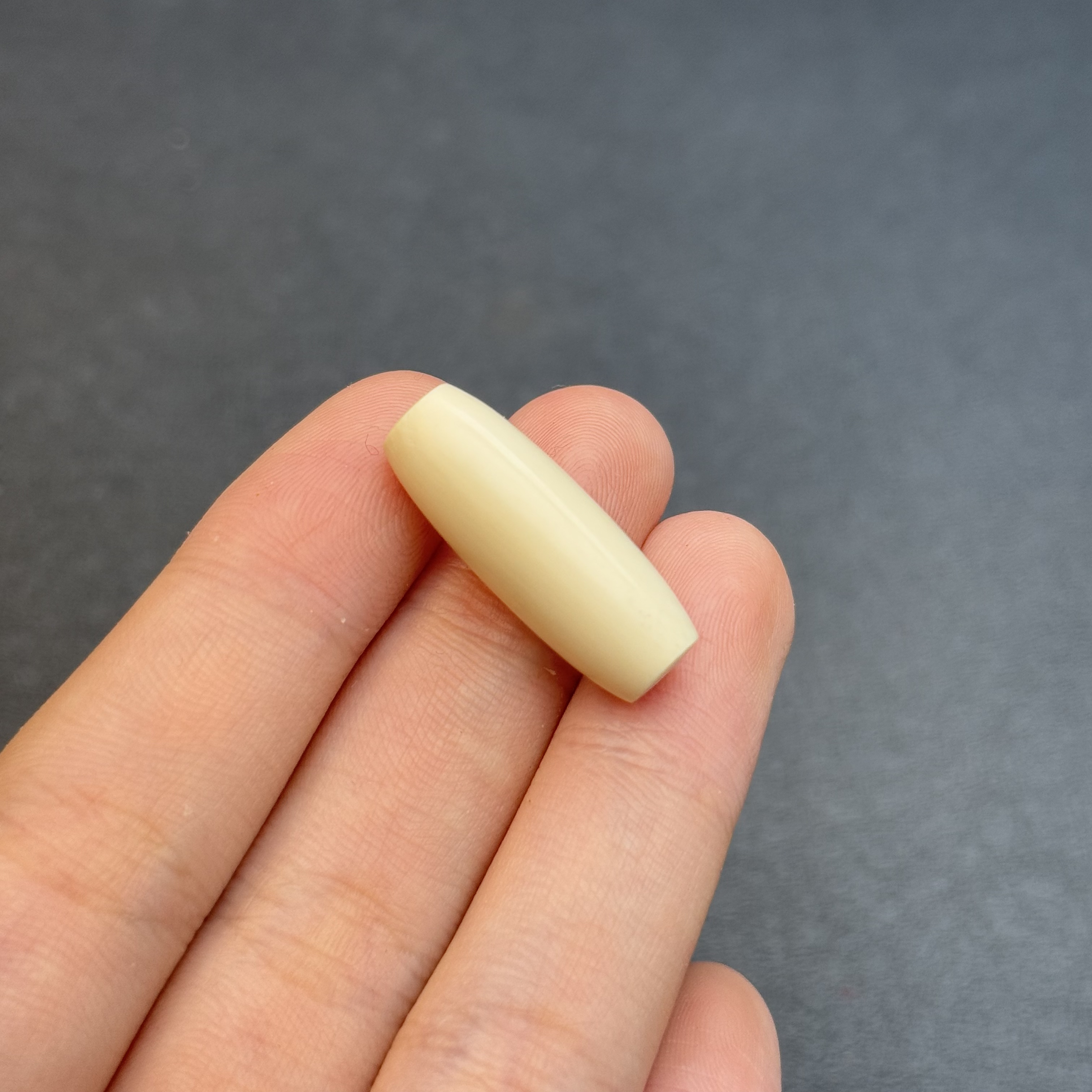 A3730天然猛犸牙桶珠10x27mm支持鉴定 假一罚四