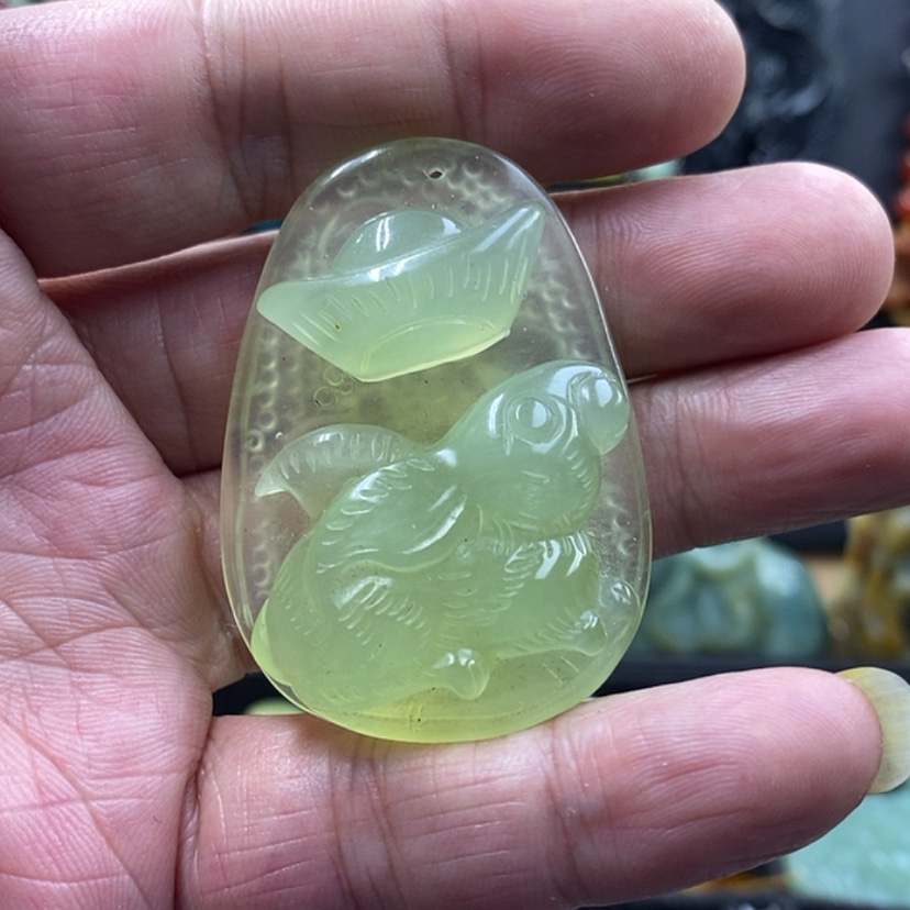 【闪购商品】未镶嵌岫玉吊坠手工雕刻