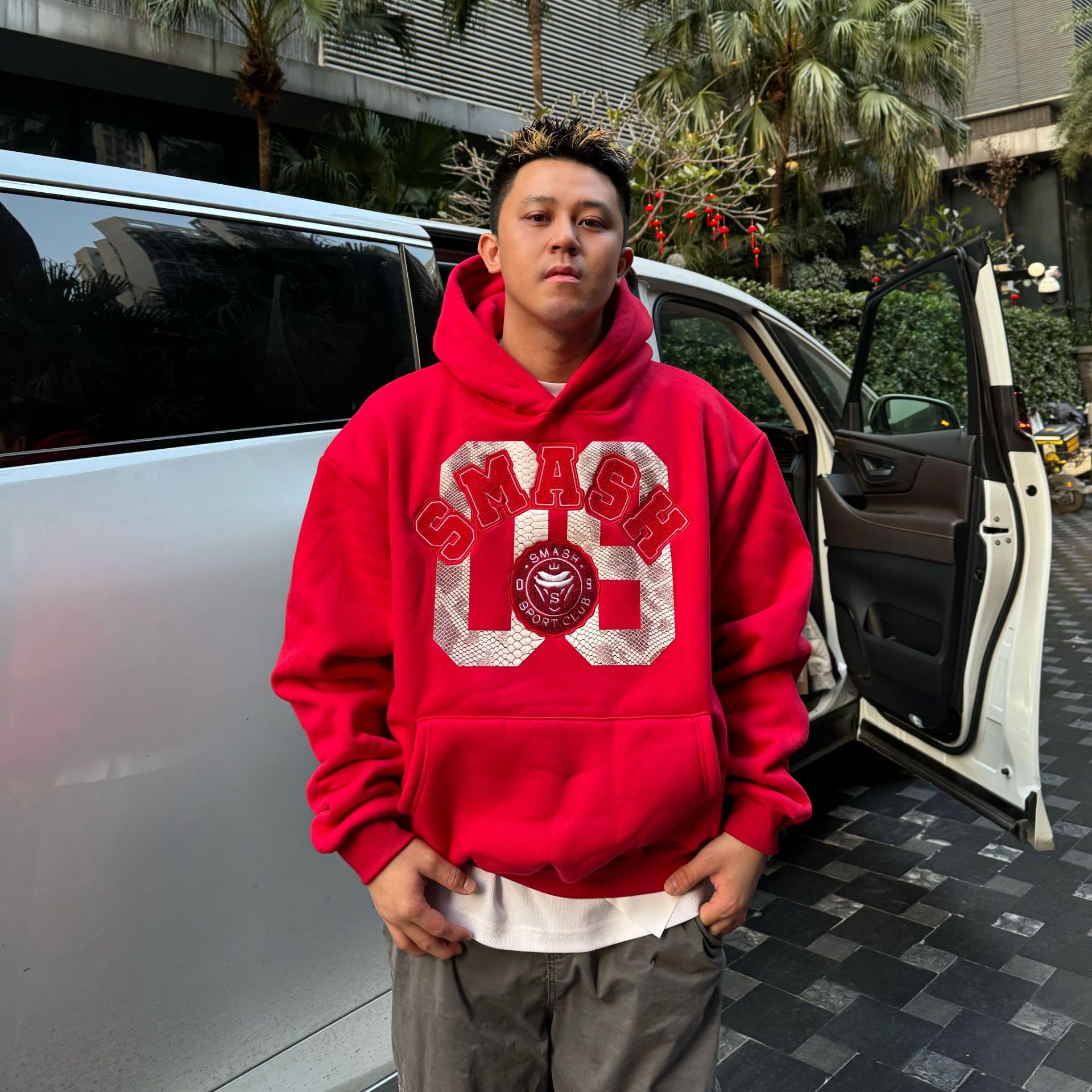 [现货]Smash 25开年限定蟒蛇卫衣！蛇皮烧花 立体刺绣工艺 350克