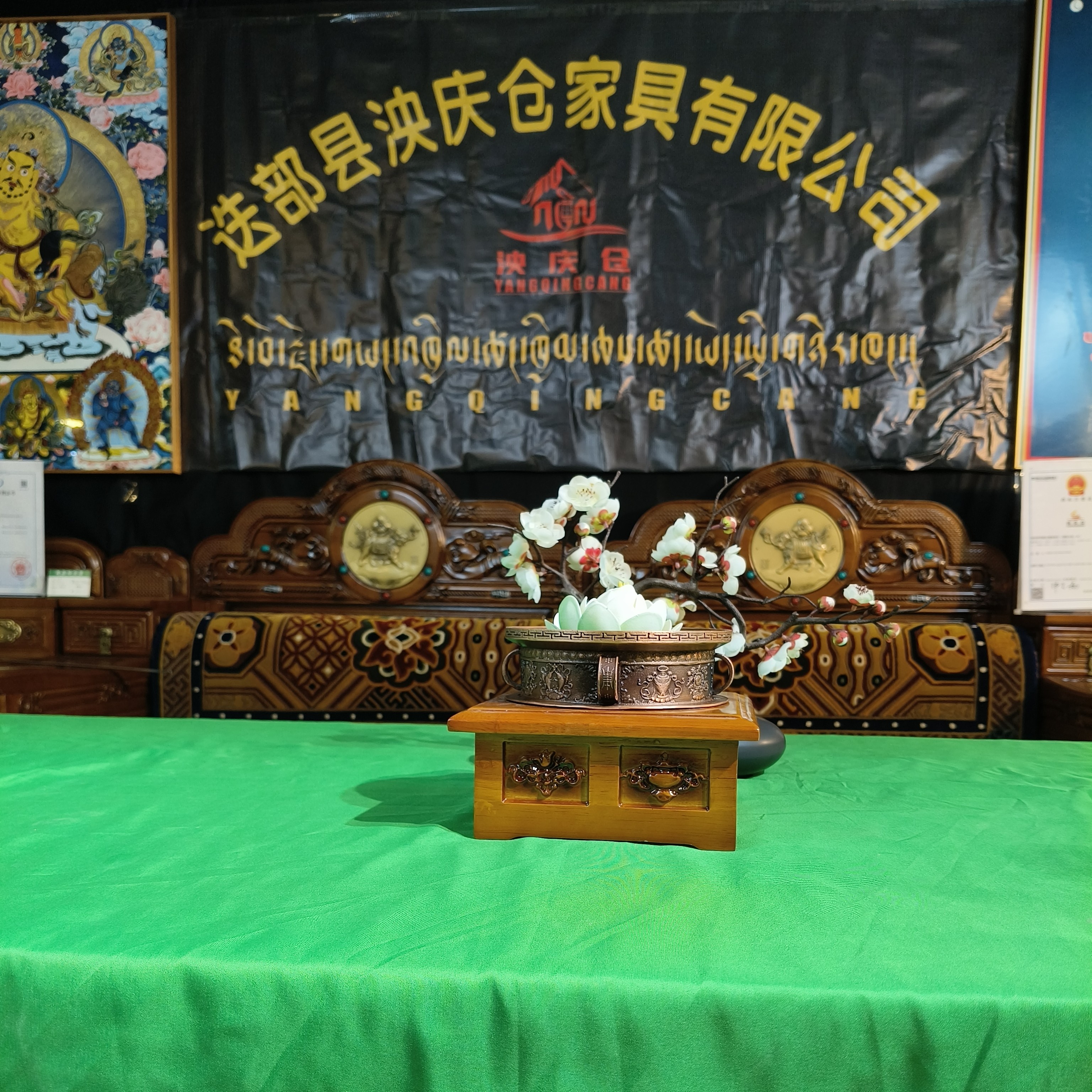 家用佛堂供水单孔套装直径15公分纯铜打造