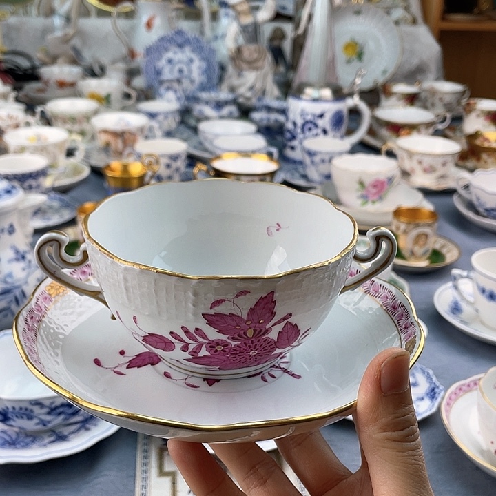 中古欧瓷瓷器小房子