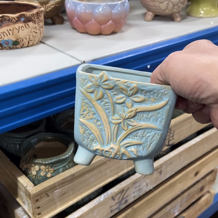 陶瓷花盆单场满9.9发9.5*9