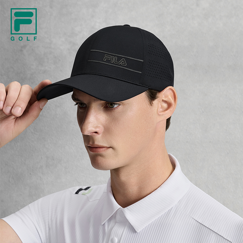 硬顶棒球帽|FILA 斐乐官方男帽夏季新款高尔夫运动帽鸭舌帽遮阳帽