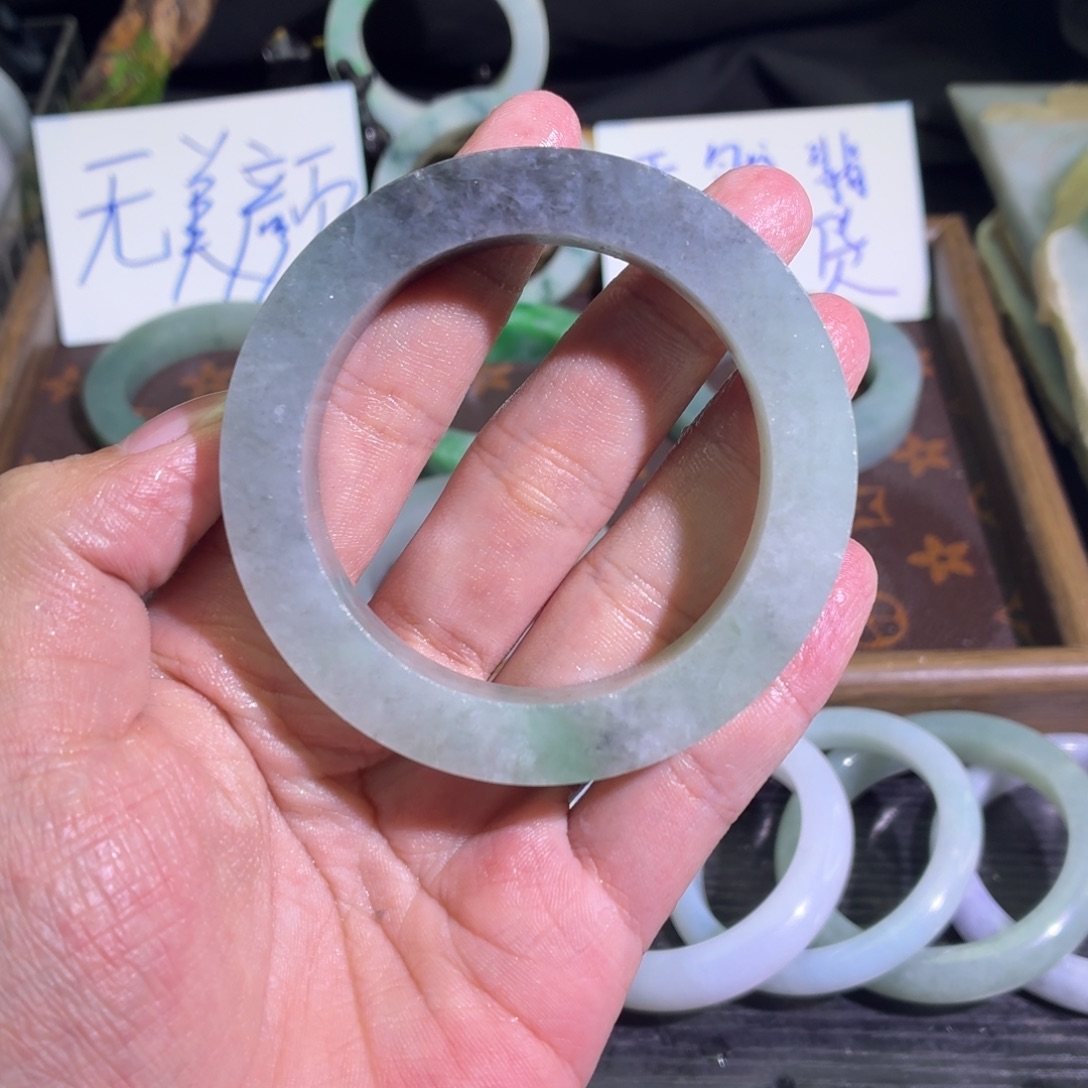 定制翡翠未镶嵌天然纹理随机，追求完美者慎拍